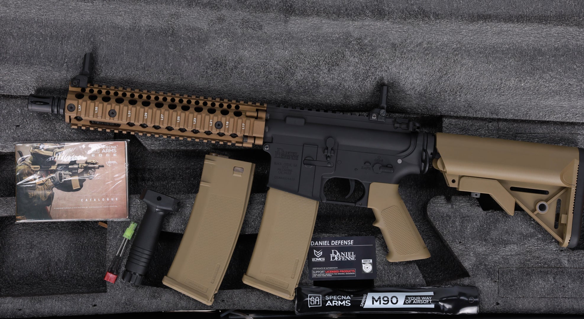 Specna Arms Daniel Defense® MK18 SA-E19 EDGE™ HAL2™ Chaos Bronze airsoft Carbine-21