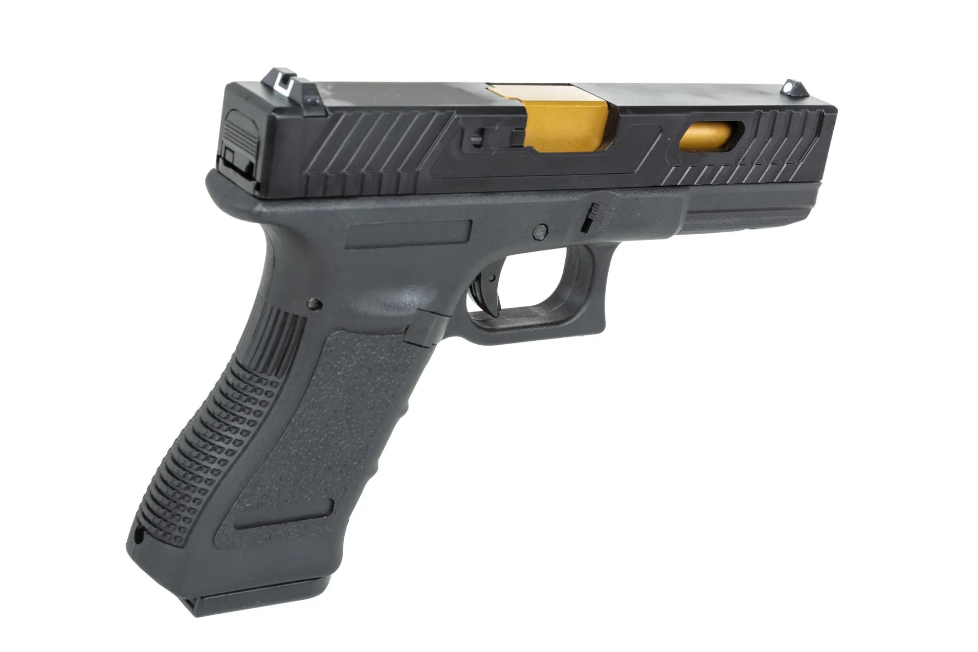 E&amp;C EC-1104 airsoft pistol Black and gold-8