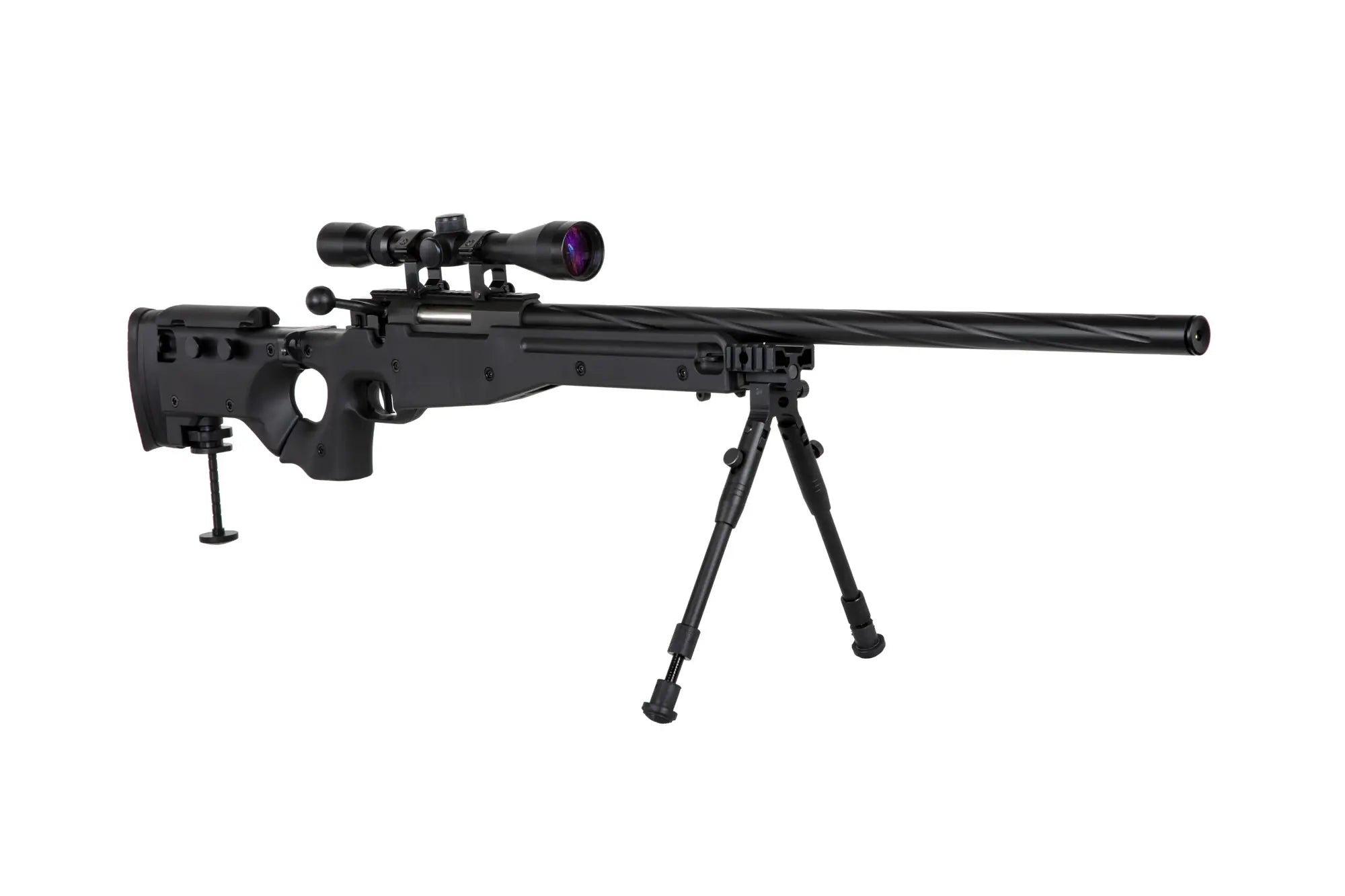 Specna Arms SA-S14 sniper airsoft rifle with scope and bipod Black-7
