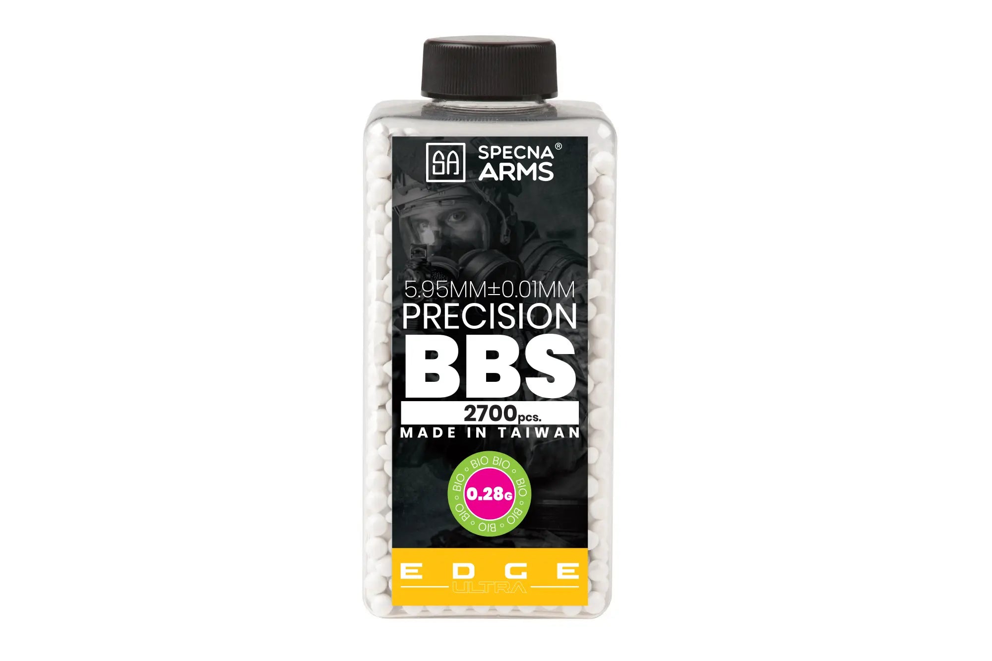 Specna Arms EDGE ULTRA™ BIO precision bullets 0.28g - 2700 pcs - white - bottle