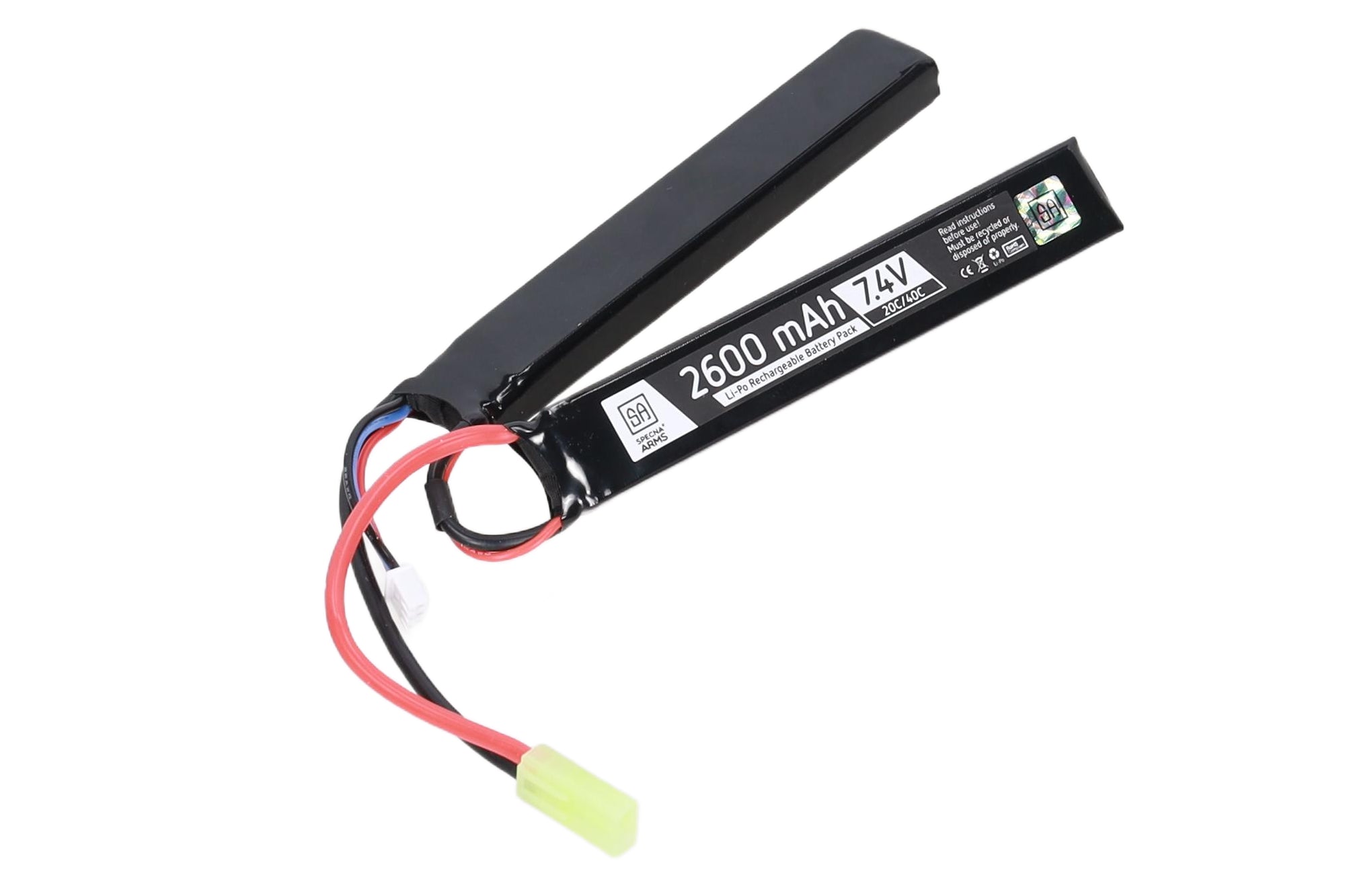 Specna Arms LiPo 7.4V 2600mAh 20/40C 2-module Tamiya mini battery-1