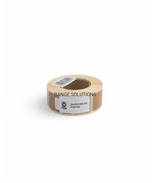 Range Solutions Square Target Pasters 22x22mm 1000 pcs Brown