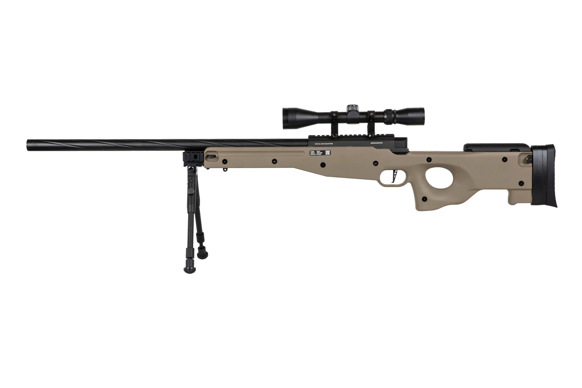 Specna Arms SA-S11 sniper airsoft rifle with scope and bipod Tan-4