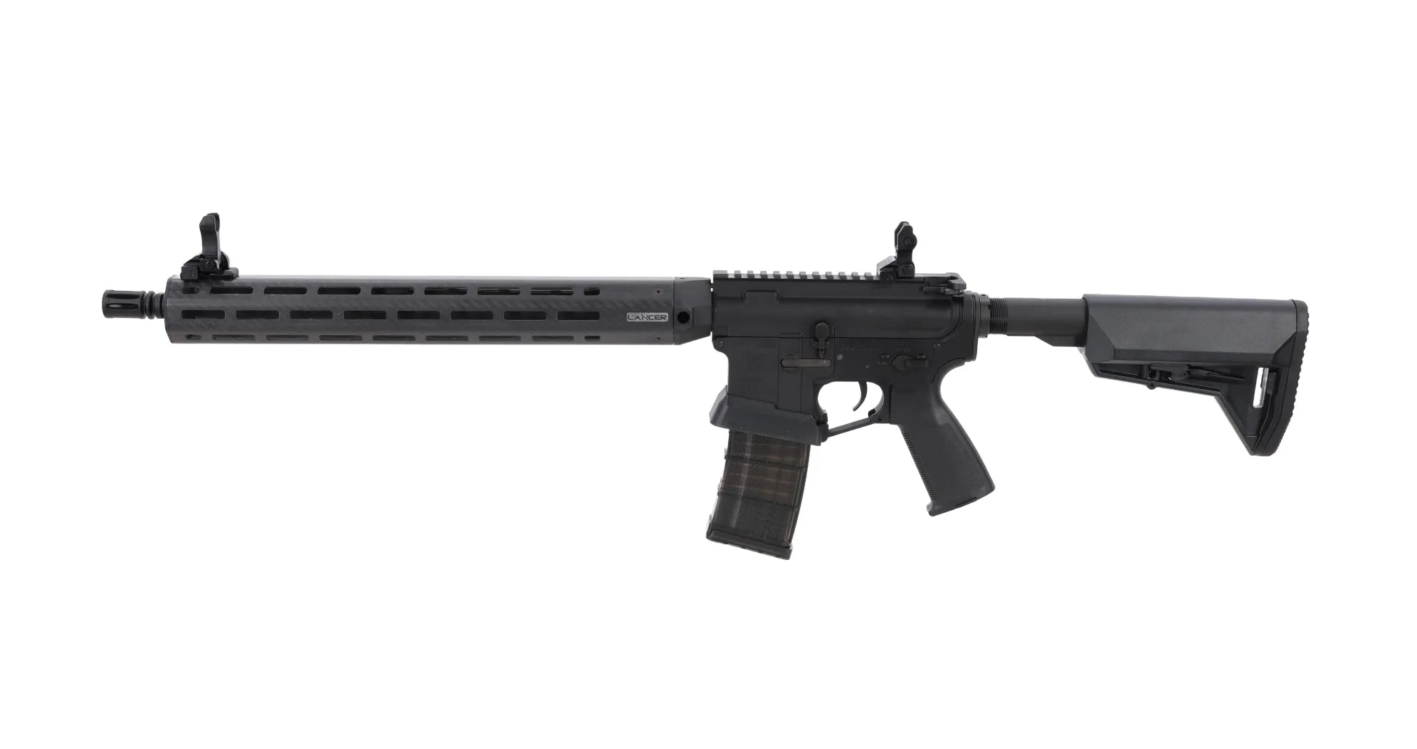 King Arms x Lancer Systems airsoft Carbine L15 LCH7 15" Real Carbon Black-15