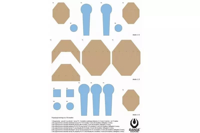Range Solutions One Target Shooting Targets - 50 pcs. (cardboard)