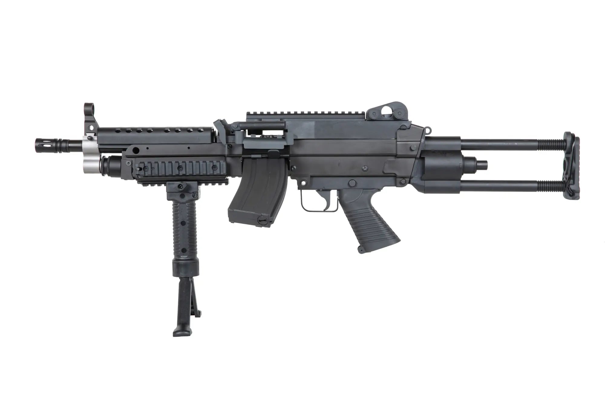 A&K M249 Para Black Airsoft Machine Gun-8