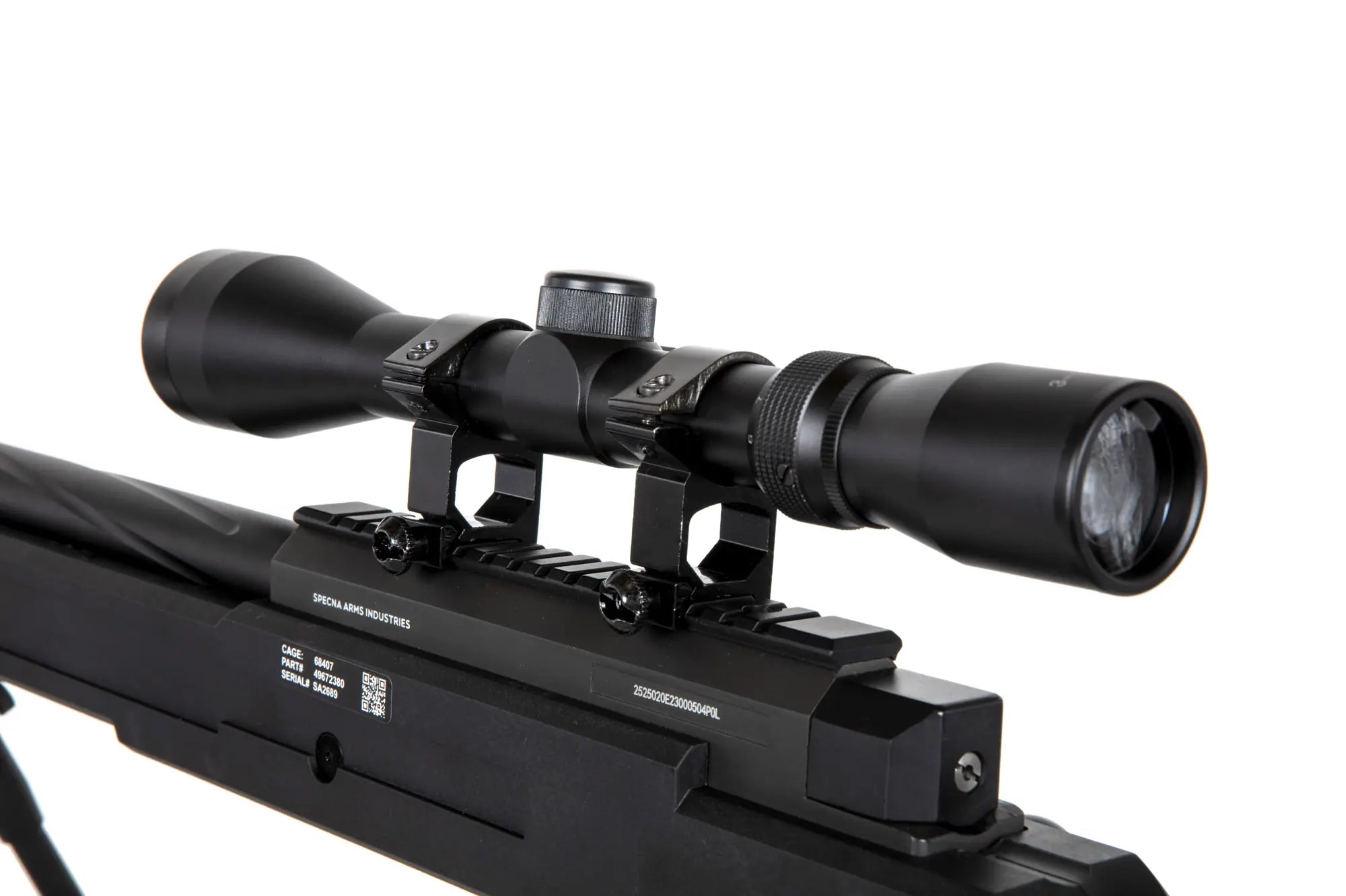 SA-S13 sniper airsoft rifle with scope and bipod - black-6