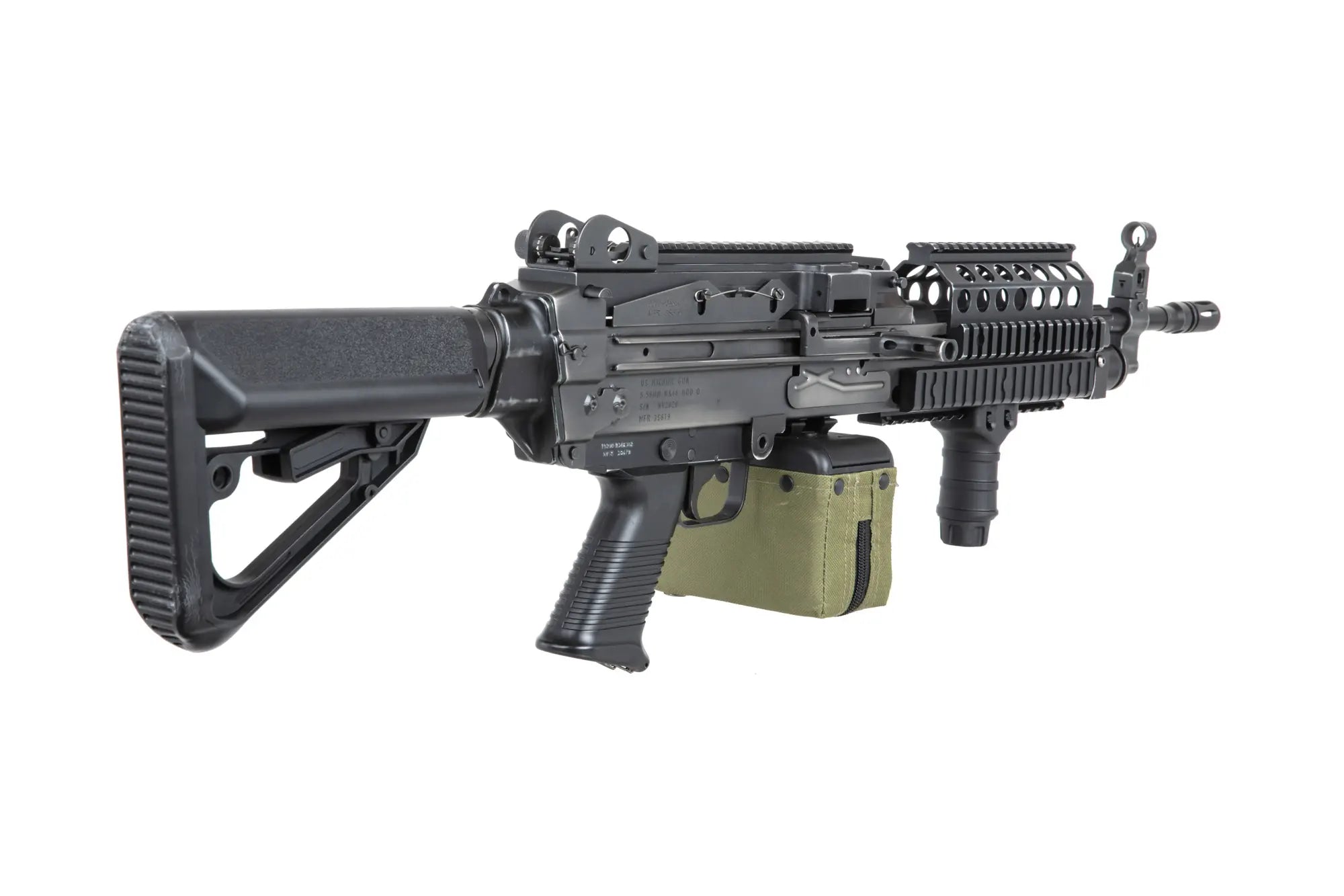 A&K MK 46 MOD 0 Battleworn Black Airsoft Machine Gun-11