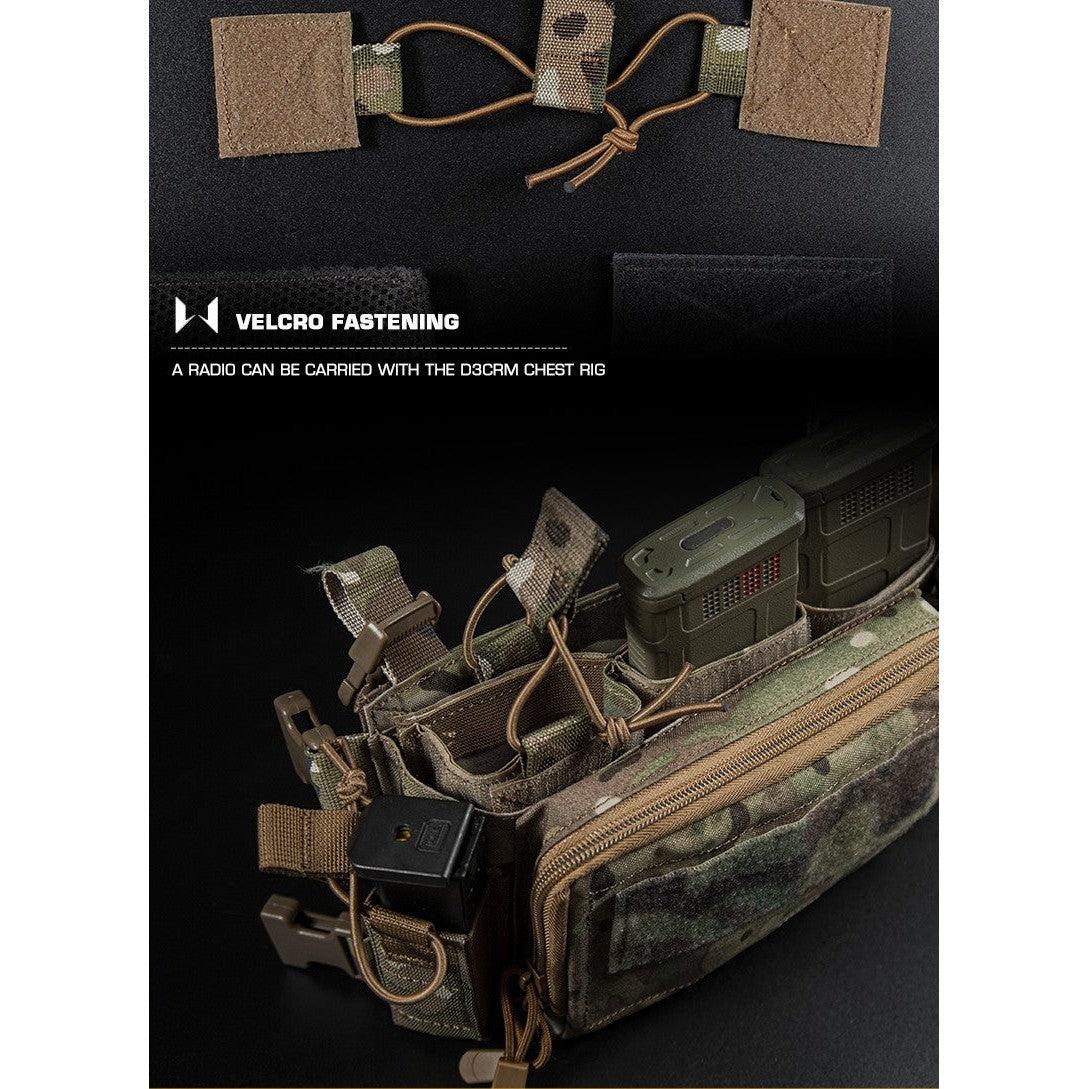 Fastener with velcro for open pouch - MC