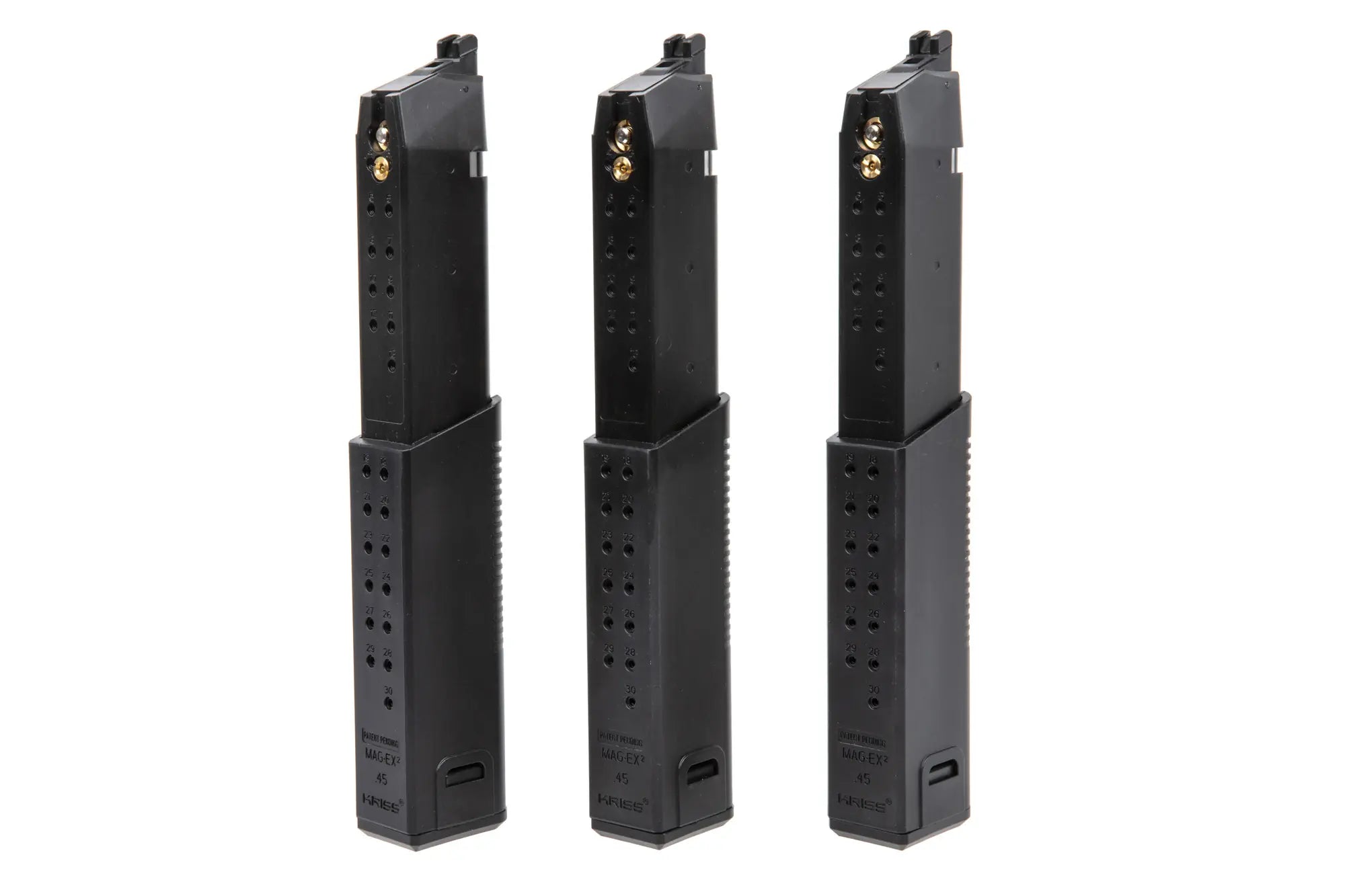 Set of 3 Green Gas Krytac 60-ball magazines for Kriss Vector replicas Black-2