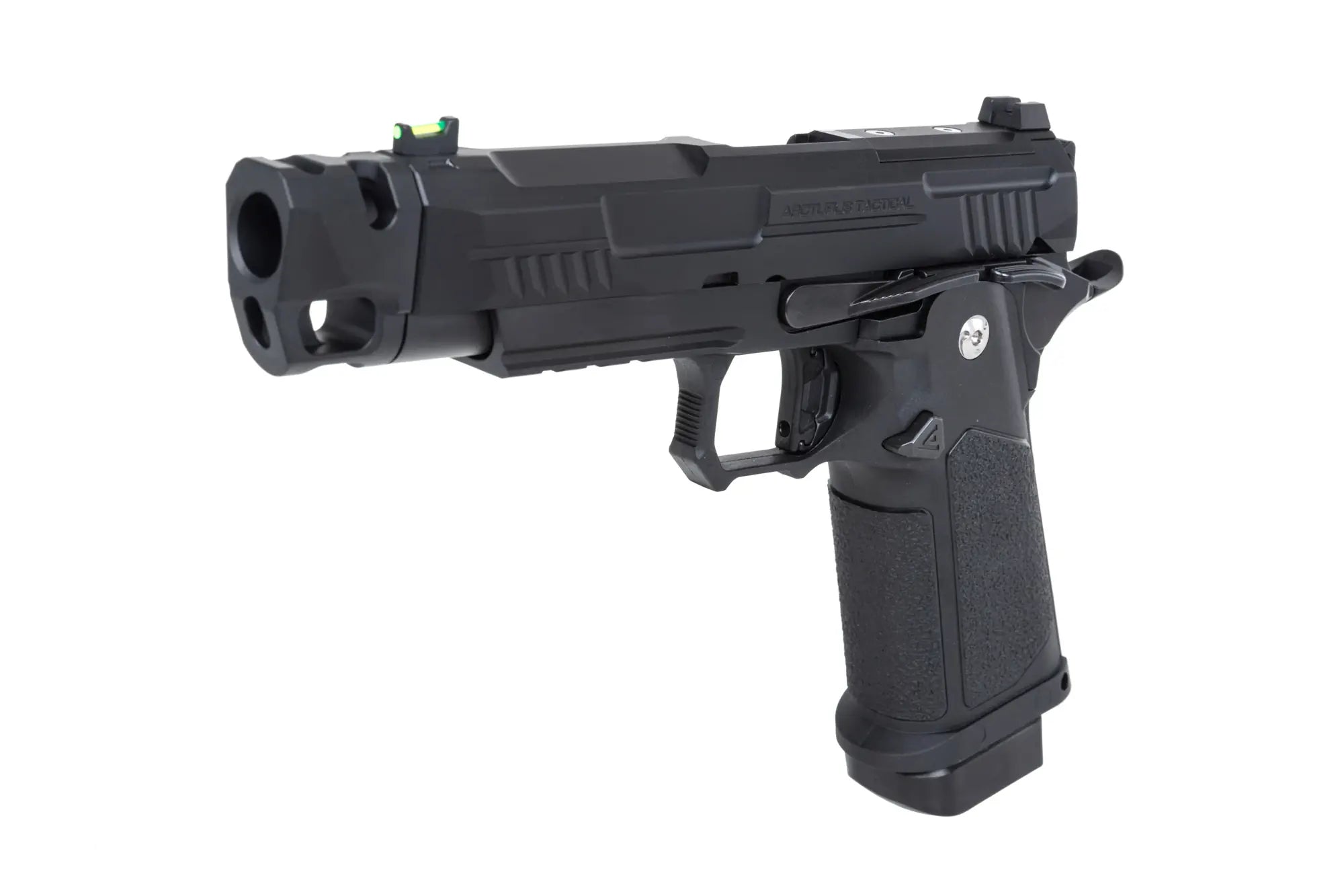 Arcturus Vanguard 4.3" Hi-Capa GBB Optics Ready airsoft pistol with compensator Black-8