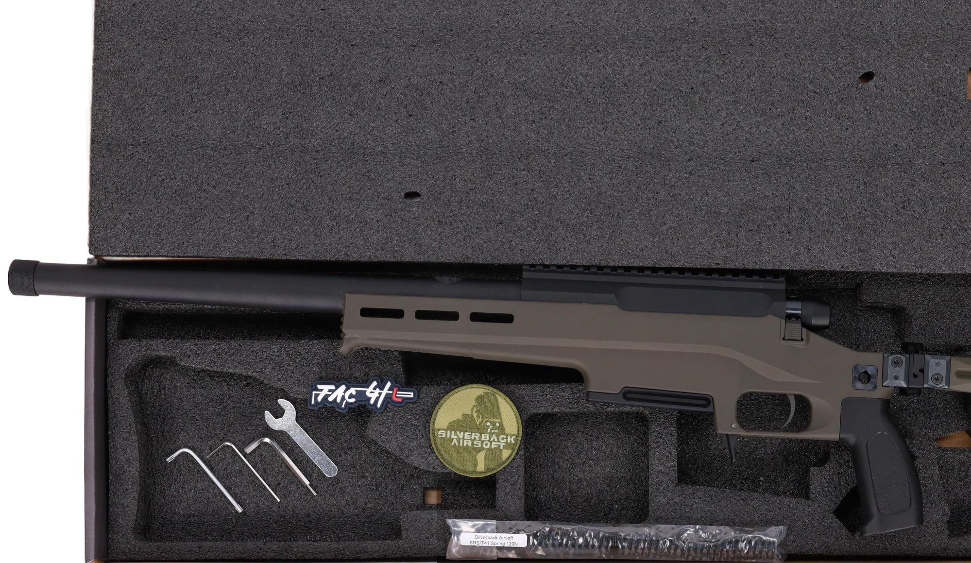 Silverback TAC-41LL-S Bolt-Action Sniper Rifle Folding Stock - Olive-15