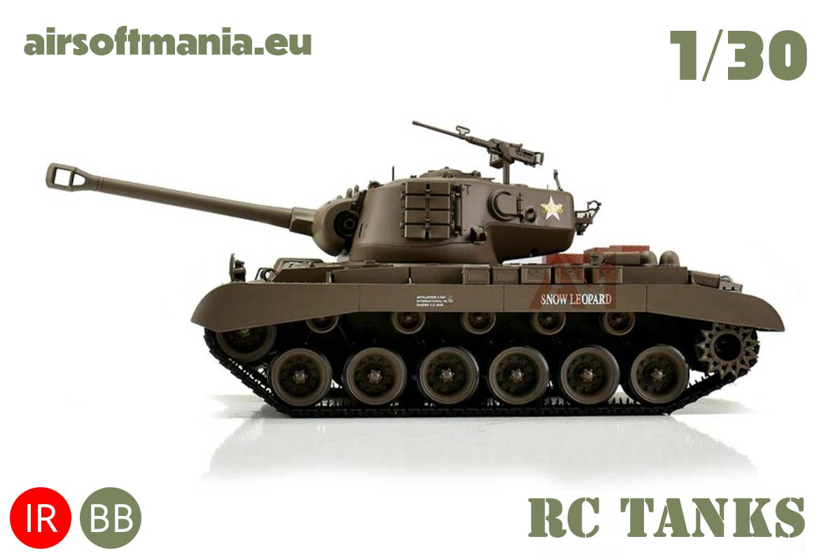 1/16 RC M26 Pershing green BB+IR (Metal Tracks)