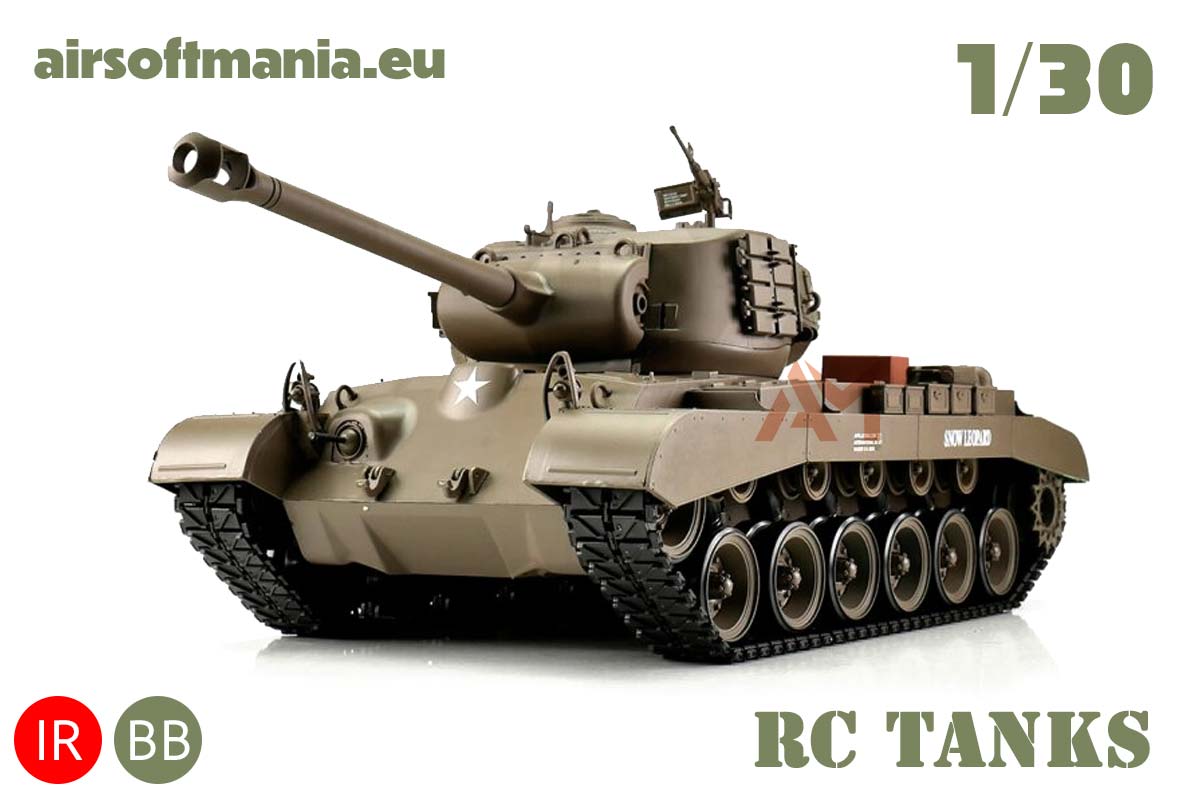 1/16 RC M26 Pershing green BB+IR (Metal Tracks)