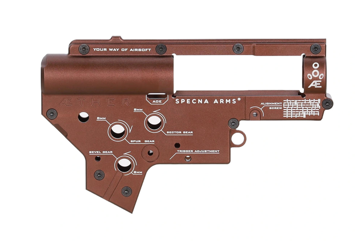 Specna Arms Aether™ CNC Gearbox V2 Shell - Dark Brown-3