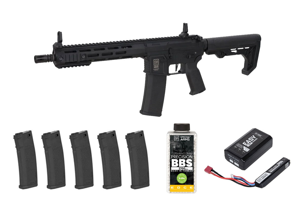 Specna Arms SA-F03 FLEX Gen.2 First Game Airsoft Bundle - Rifle, Charger, Battery and BBs