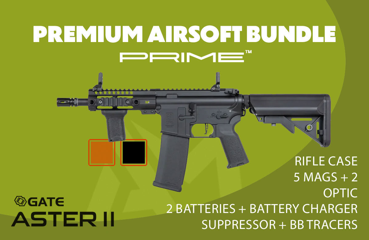 Specna Arms SA-P21 Prime Premium Airsoft Bundle - Rifle, Optic, Batteries, Magazines and Case