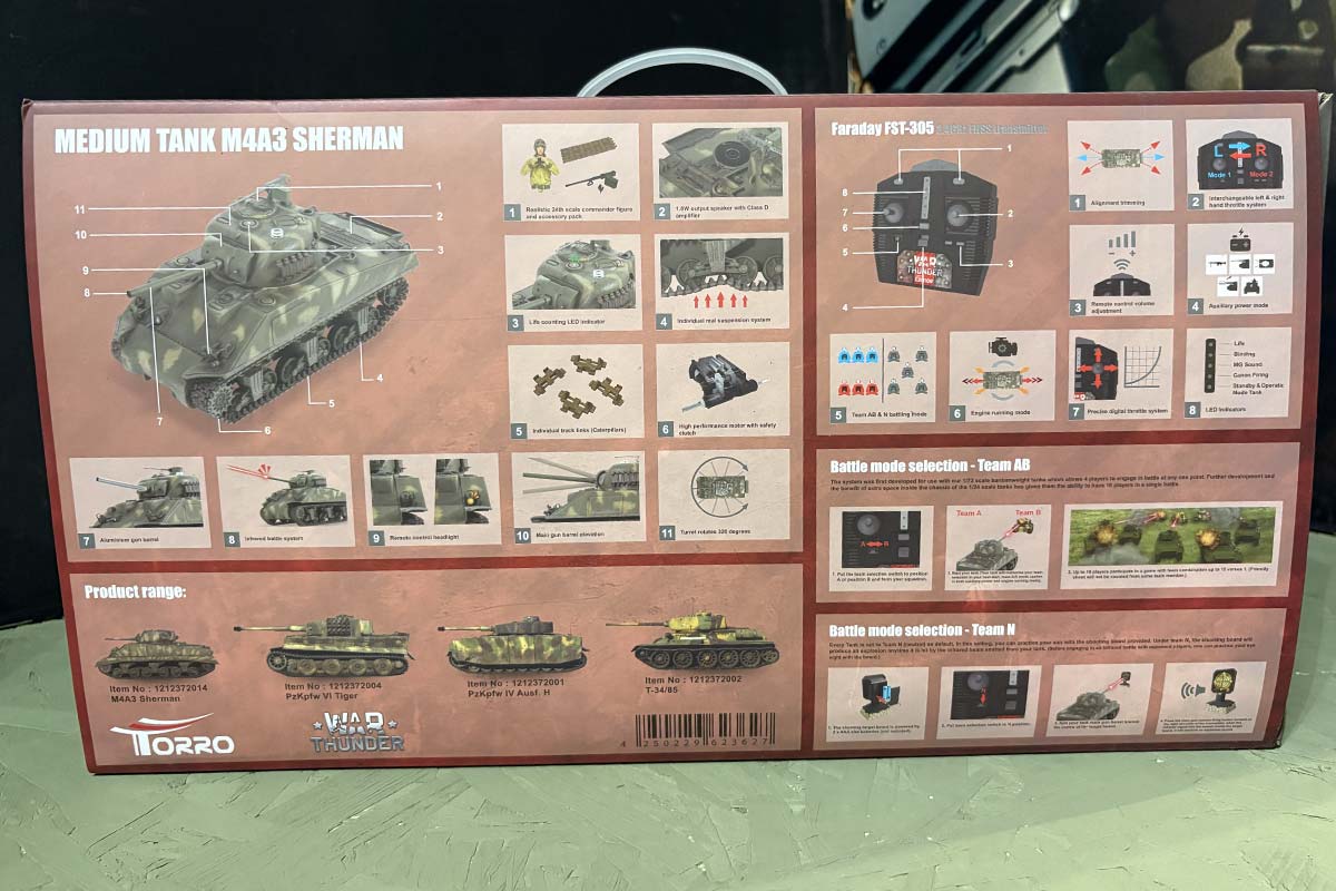 War Thunder 1/24 RC Sherman Ir Set