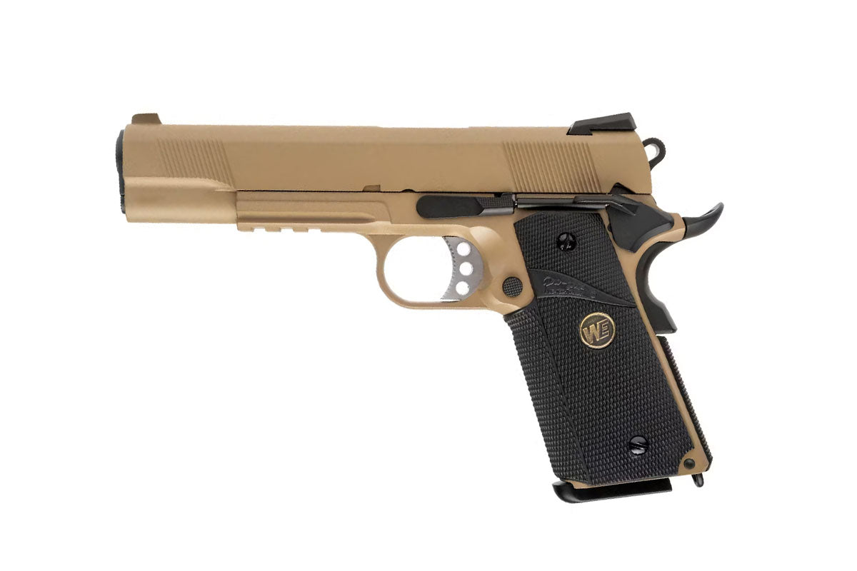 FDE Colt 1911 MEU SOC airsoft pistol on a white background