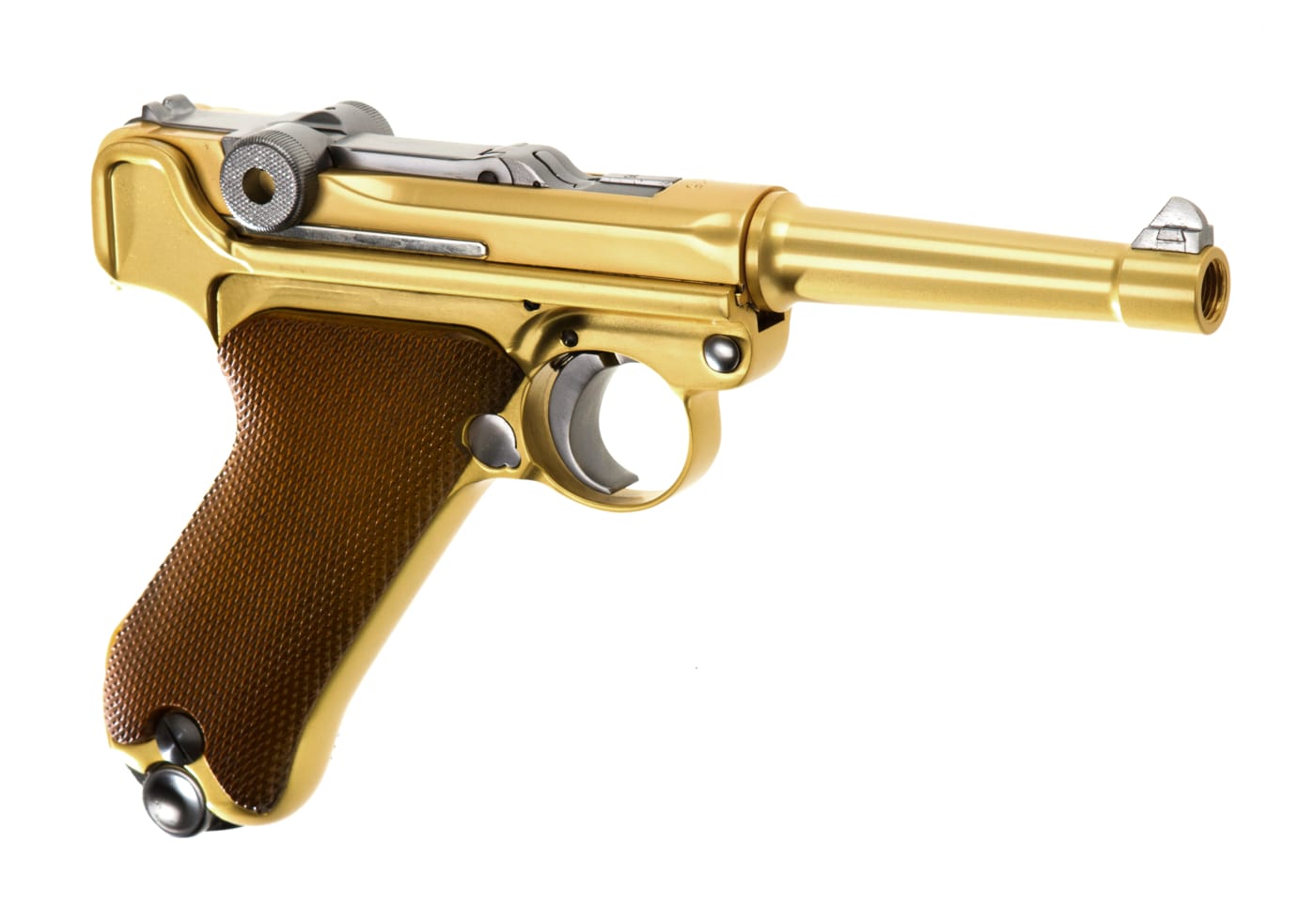 Luger P08 airsoft Full Metal GBB - GOLD