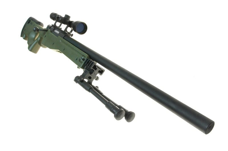 Warrior I sniper rifle replica (with scope and bipod) - olive by WELL on Airsoft Mania Europe