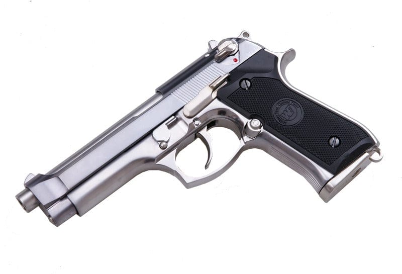 M92 Chrome pistol replica by WE on Airsoft Mania Europe