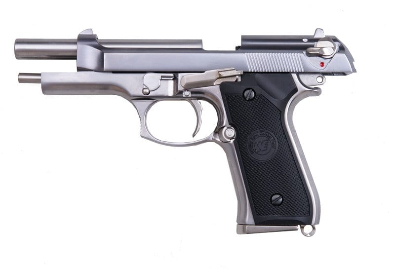 M92 Chrome pistol replica by WE on Airsoft Mania Europe