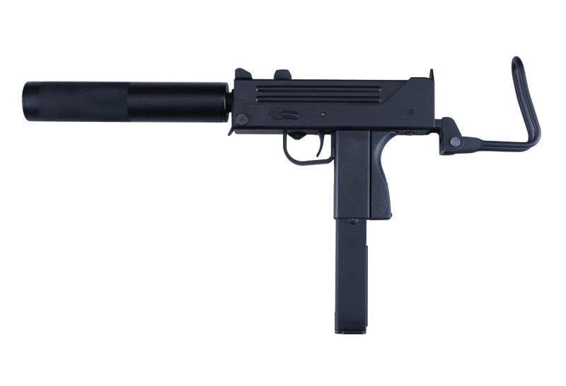 Ingram M10 Maschinenpistole mit Schalldämpfer
