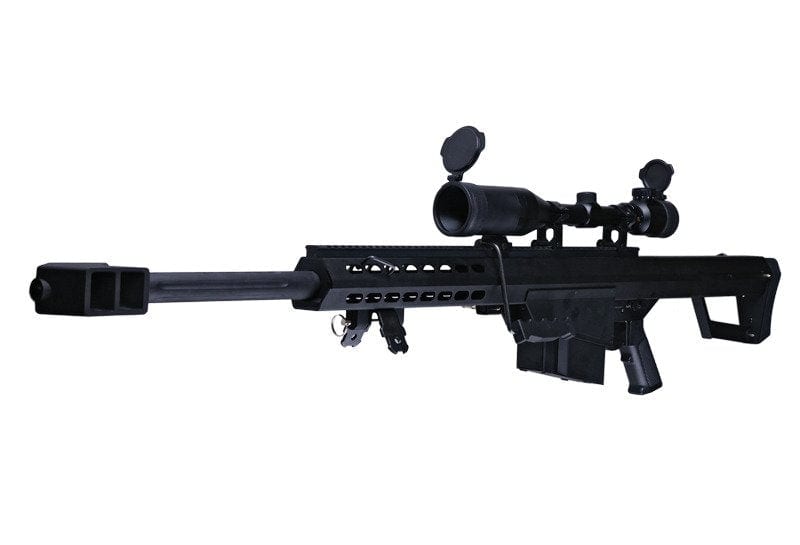Snow Wolf BARRETT M82A1 Spring Sniper Rifle with 3-9x50E Scope (Black)  Airsoft Tiger111HK Area