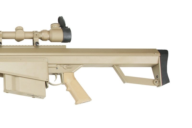 Réplique de fusil de sniper SW-02A BARRETT avec lunette de visée et bipied - Tan