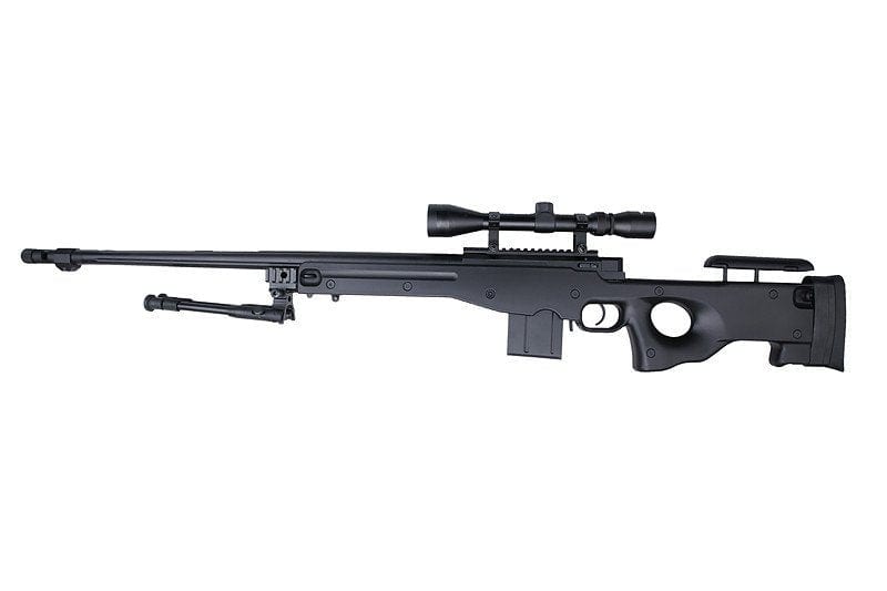 Fusil de précision L96 avec lunette de visée et bipied (4402D) - noir