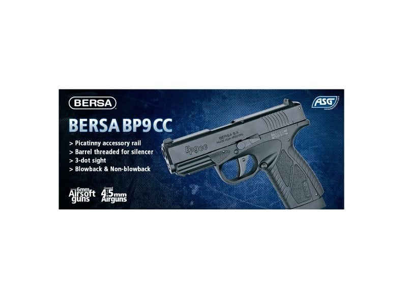 Replica pistol Bersa BP9CC by ASG on Airsoft Mania Europe