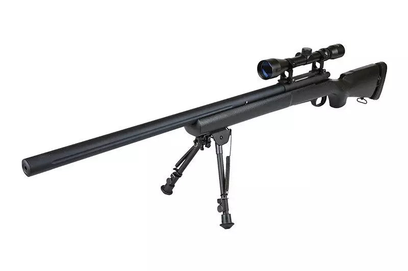 SW-04J Army sniper avec lunette et bipied - noir
