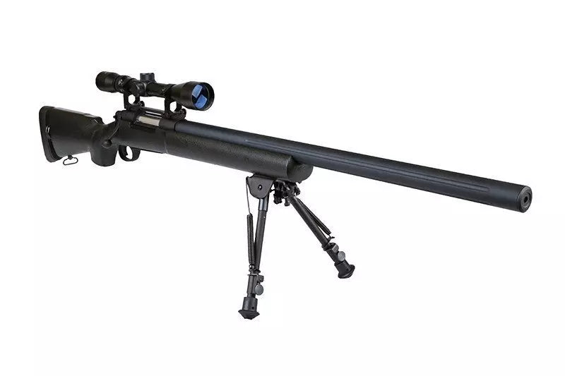 SW-04J Army sniper avec lunette et bipied - noir