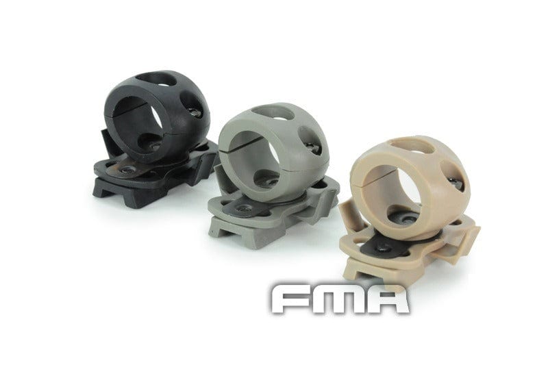 0.83'' / 21 mm Flashlight helmet mount – black by FMA on Airsoft Mania Europe