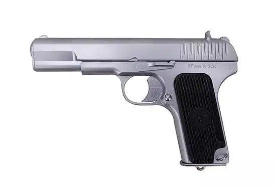 SR-33 green-gas pistol replica - silver limited version