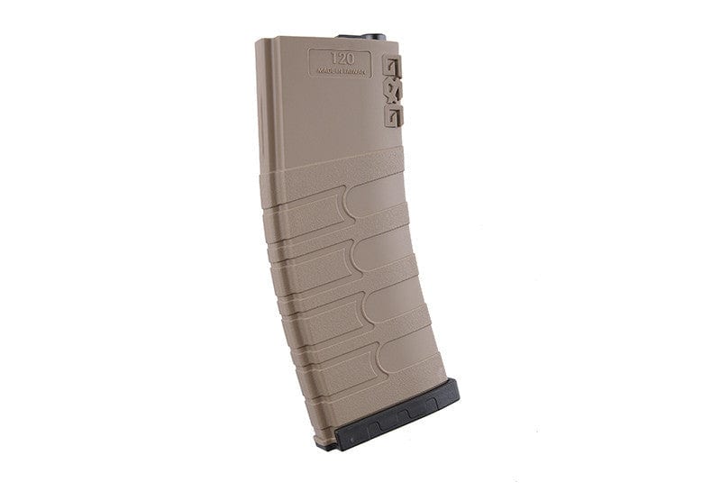 Mid-Cap 120rd Magazine for M4 / M16 (5 pcs pack) - black / tan by G&G on Airsoft Mania Europe