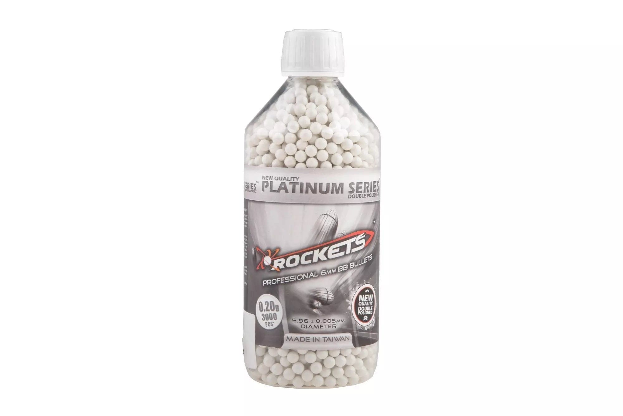 Rockets Platinum Series 0.20g BB pellets - 3000pcs bottle