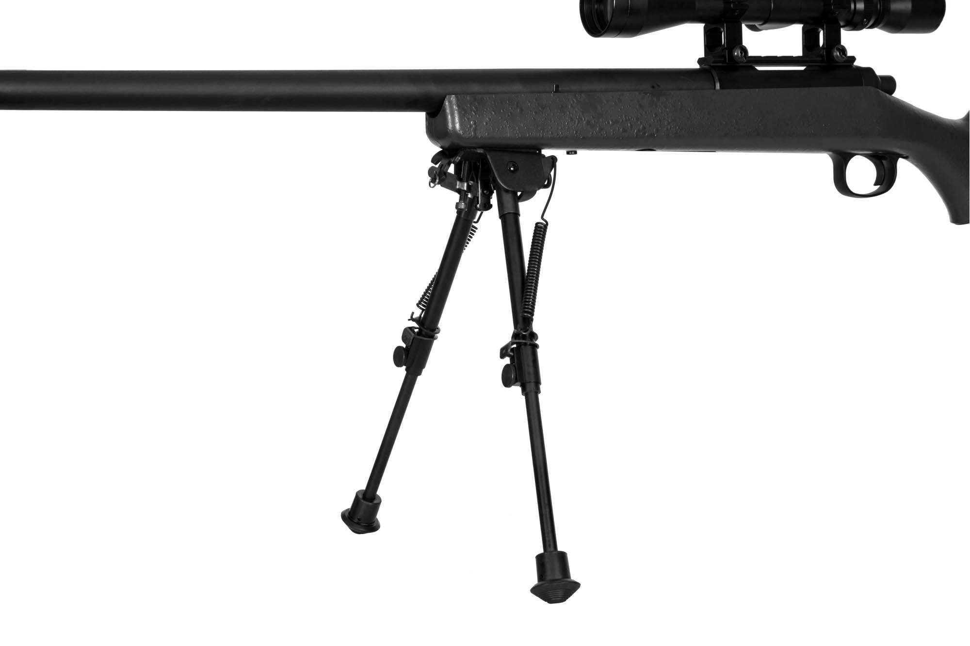 VSR-10 : Lunette de visée et bipied MB03D pour sniper airsoft, noir 