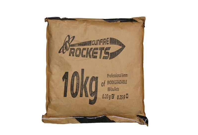 Pallini softair Rockets Professional BIO 0,20g BBs - 10kg - white