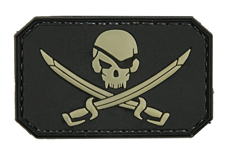 3D patch – Pirate Skull - black