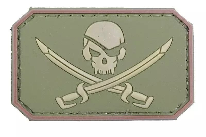 3D Patch – Pirate Skull - olive