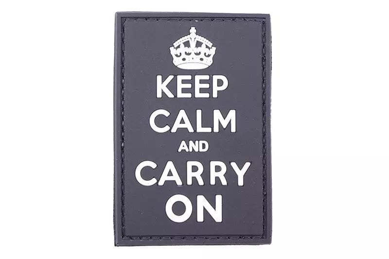 3D Patch - Keep Calm And Carry On - black
