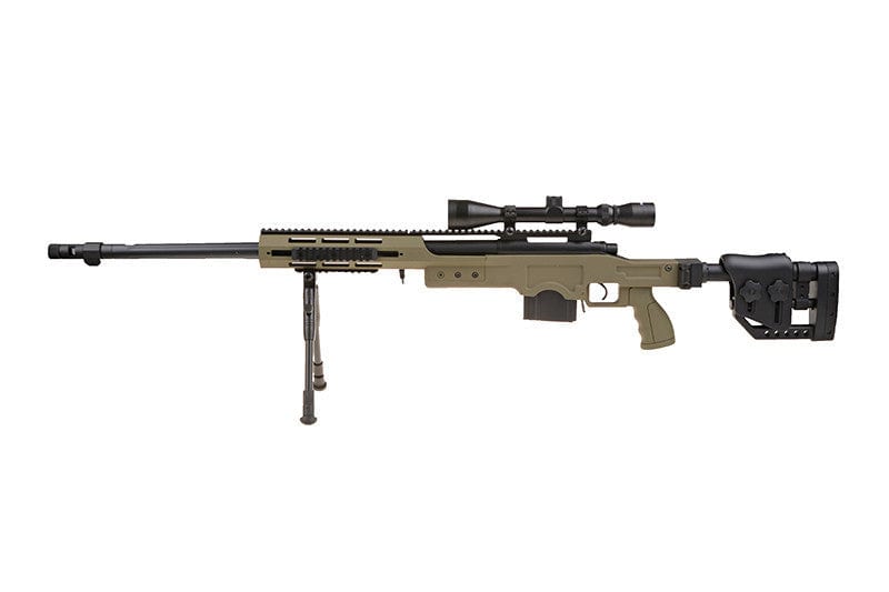 MB4411D sniper rifle replica with scope and bipod - olive