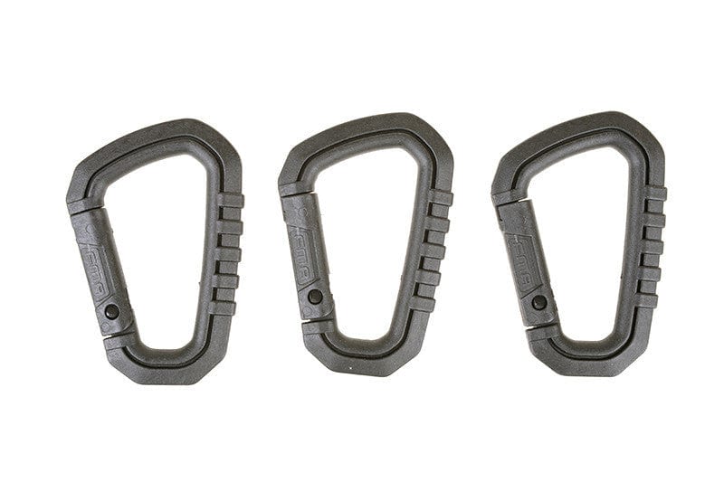 A Set of 3 Polymer Snap Hooks – Black