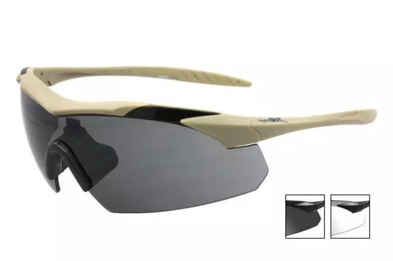 Wiley X® Vapor glasses Grey/Clear - Tan Frame
