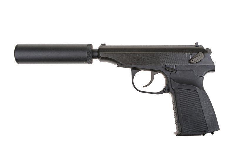 MK Pistol Replica with a Silencer - black