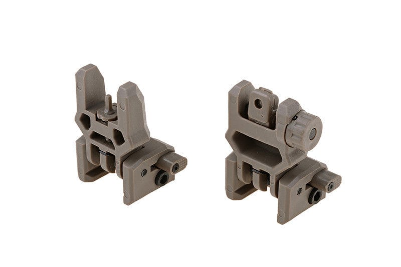 Biohazard Set of Flip-Up Iron Sights – Dark Earth by FMA on Airsoft Mania Europe
