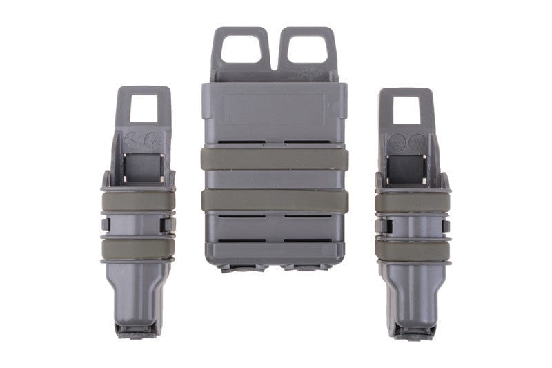 A Set of 2 FAST 5.56 and 9 mm Magazine Pouches – Foliage Green by FMA on Airsoft Mania Europe