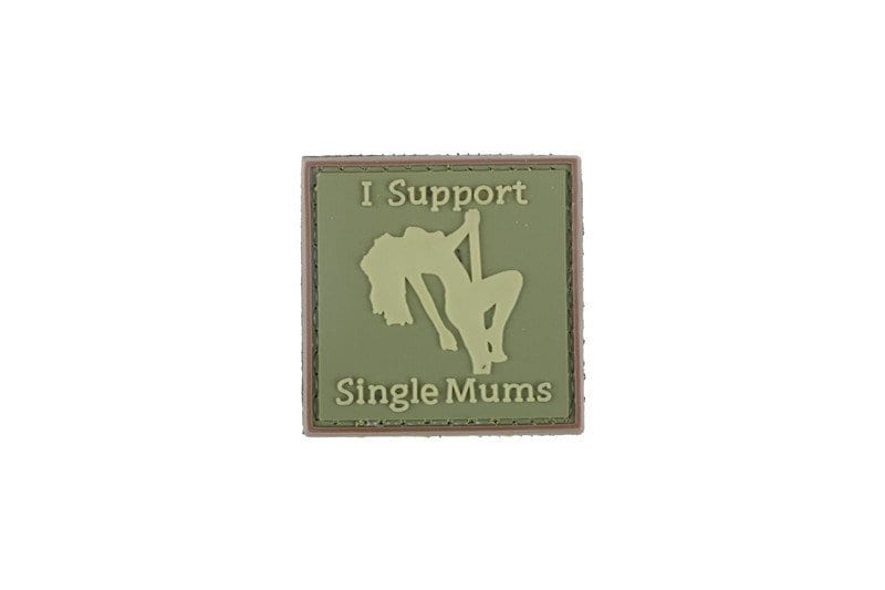3D Patch - I Support Single Mums - olive